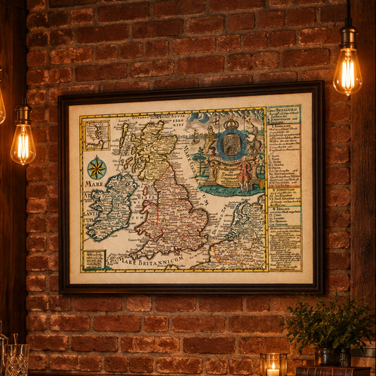 Vintage Map of England, Scotland & Ireland 1790 Wall Art