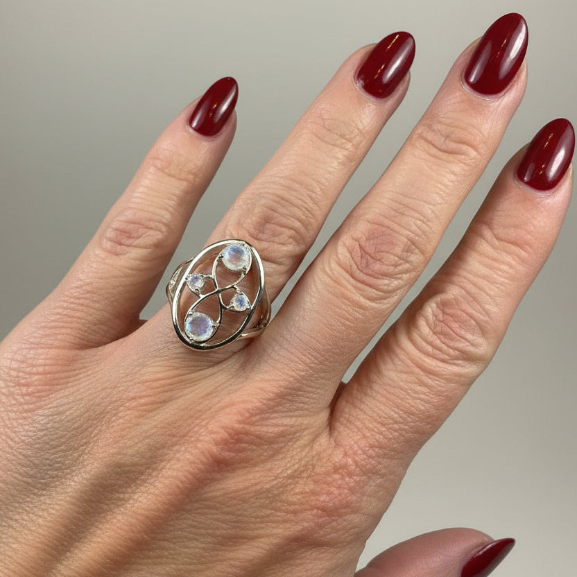Moonstone Infinity Ring — view 3