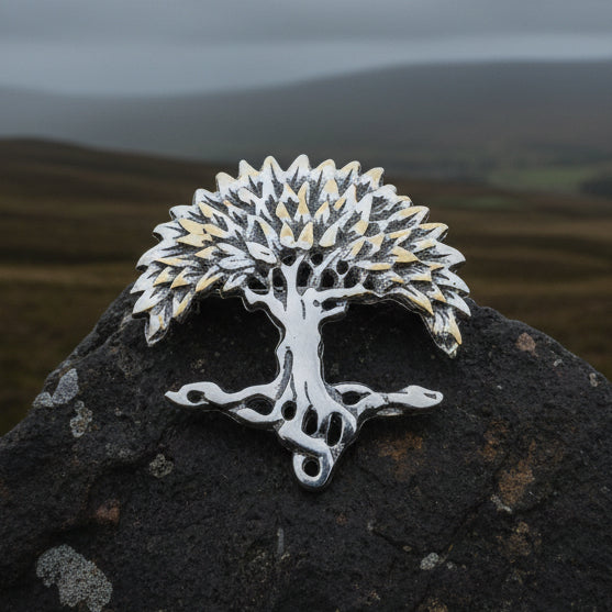 Scottish Tree of Life Brooch - Handmade in Scotland in pewter