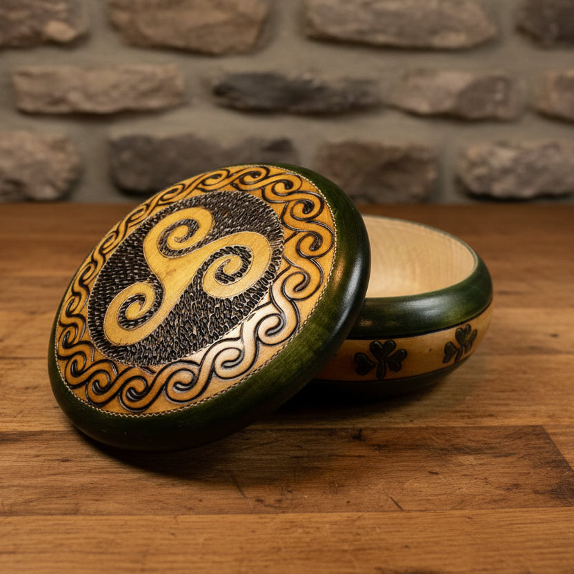 Celtic Celtic Spiral Keepsake Box - Handmade Wooden Box