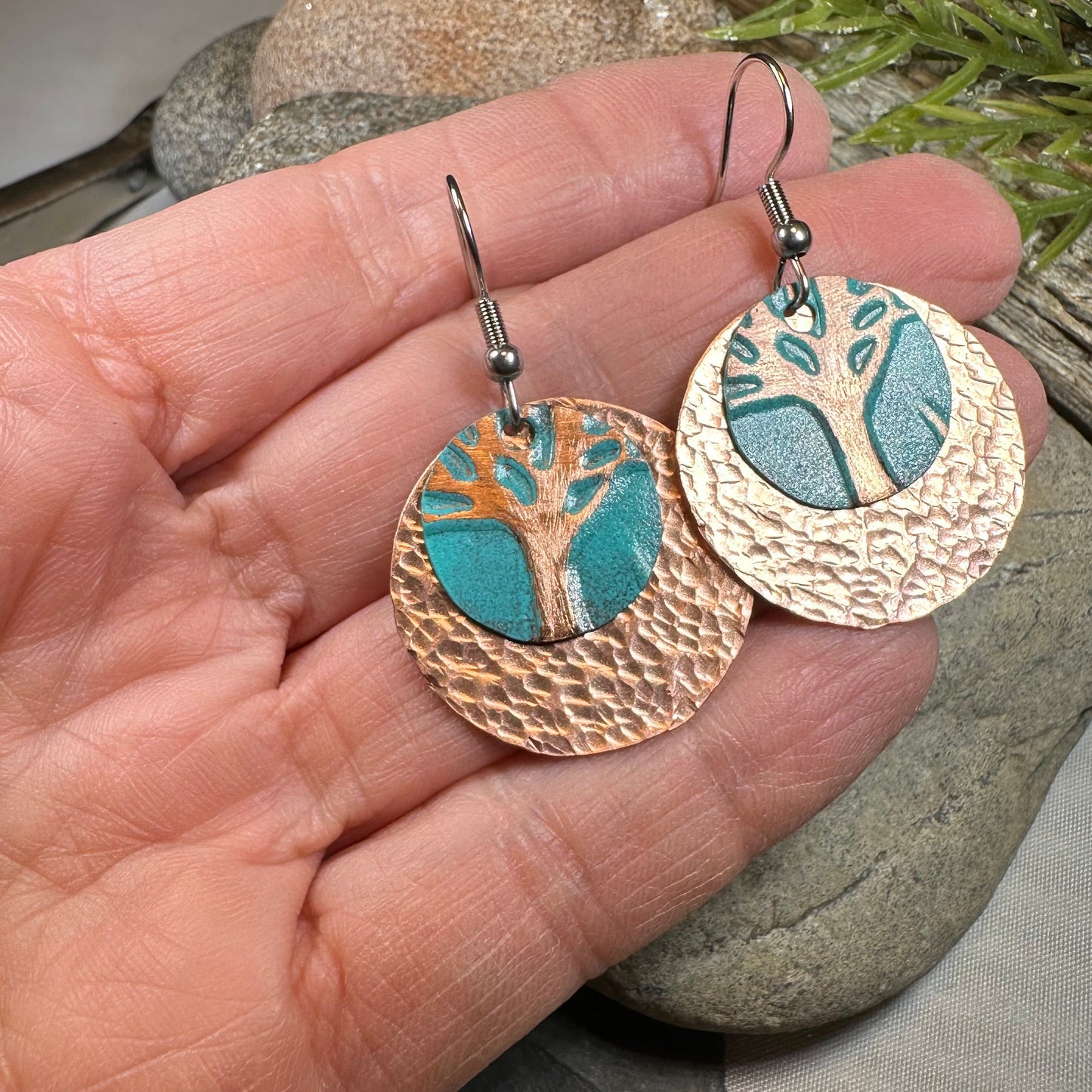 Daydream Tree of Life Copper Earrings — view 5