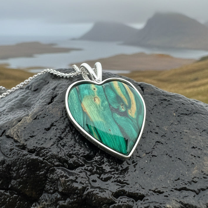 Scottish Heathergems Heart Necklace - Handmade in Scotland — view 6