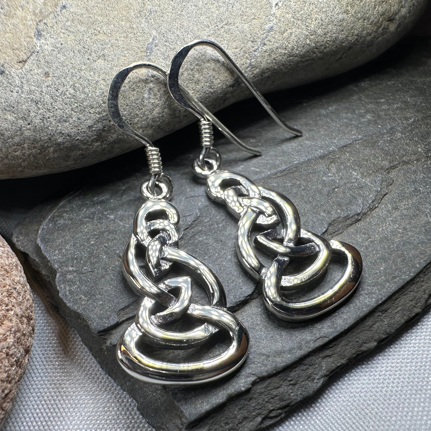 Fey Celtic Knot Earrings in Sterling Silver