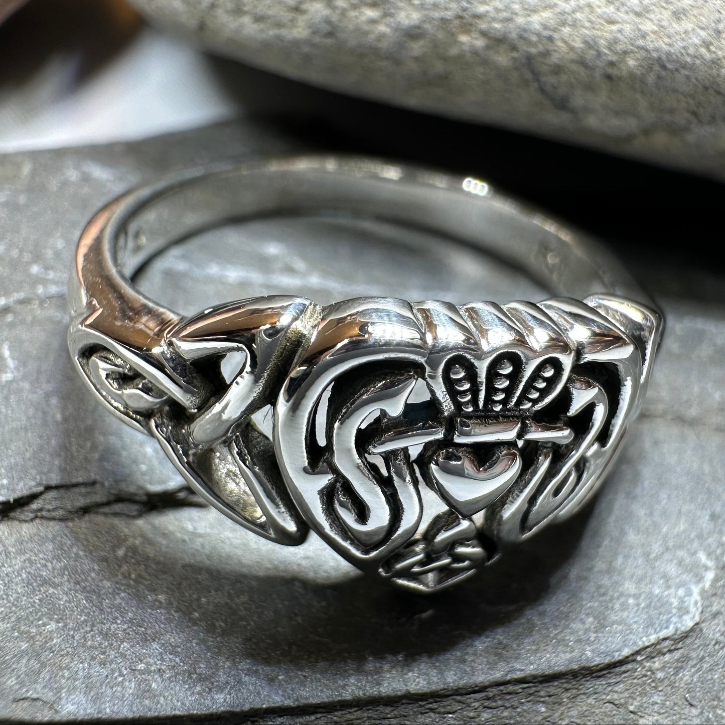 True Love Irish Claddagh Ring in Sterling Silver