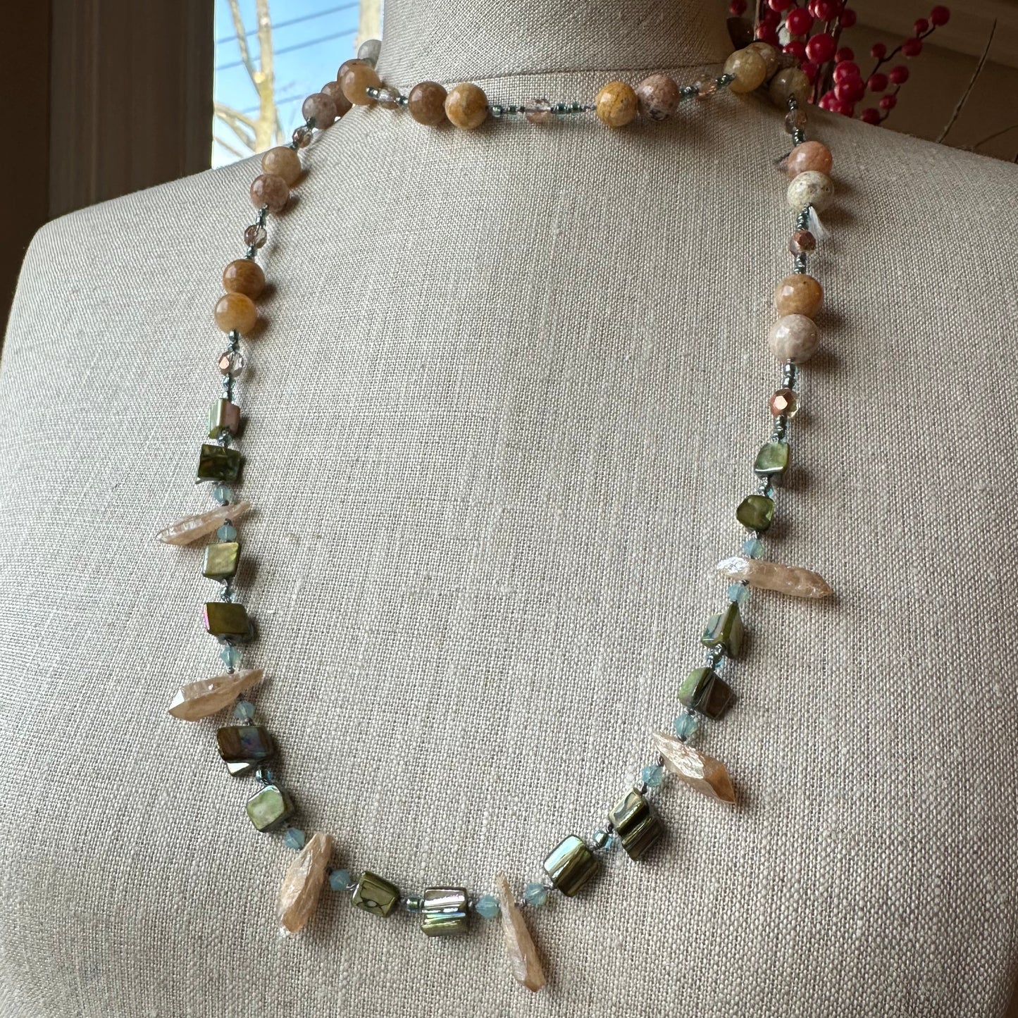 Barleycove Beach Crystal Necklace — view 15