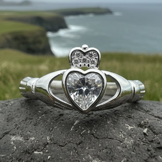 Debutante Irish Claddagh Ring in Sterling Silver
