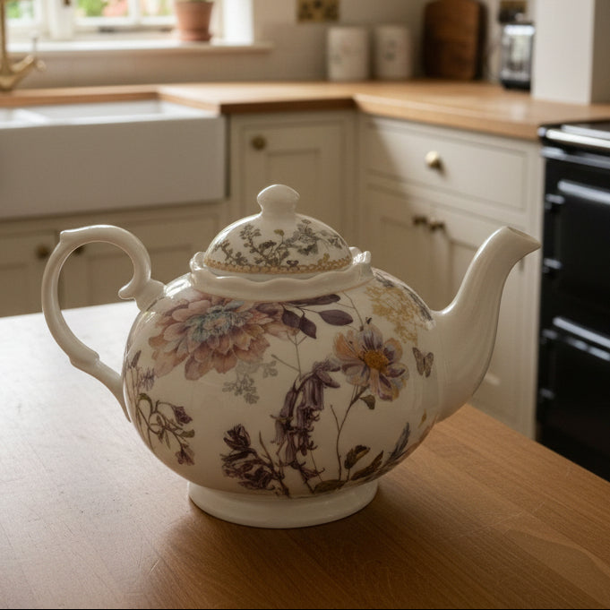 Wildflower Meadow Fine China Teapot