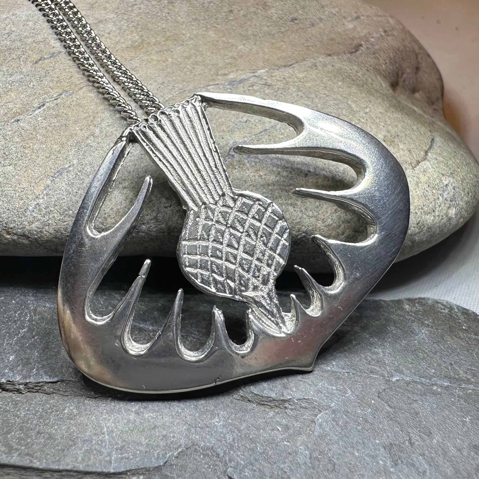 Mackenzie Scottish Thistle Necklace - Handmade in Scotland — view 8