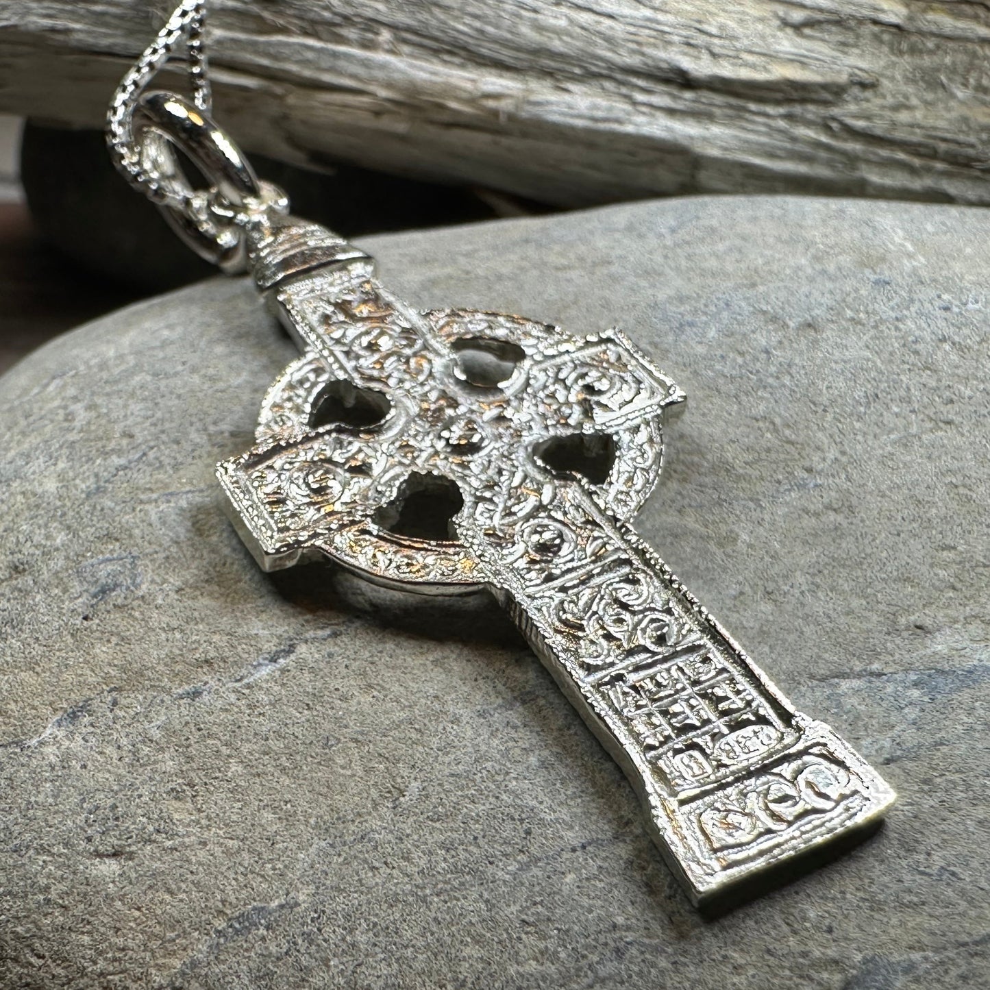 Artisan Irish Ahenny Cross Necklace - Made in Ireland — view 7
