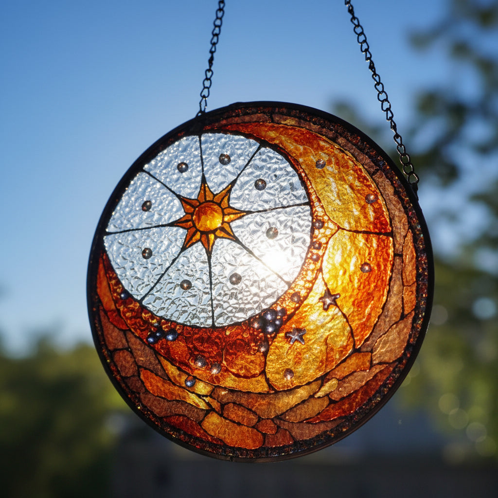 Crescent Moon & Sun Suncatcher — view 7