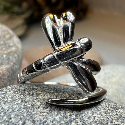 Dragonfly Wrap Ring in Sterling Silver