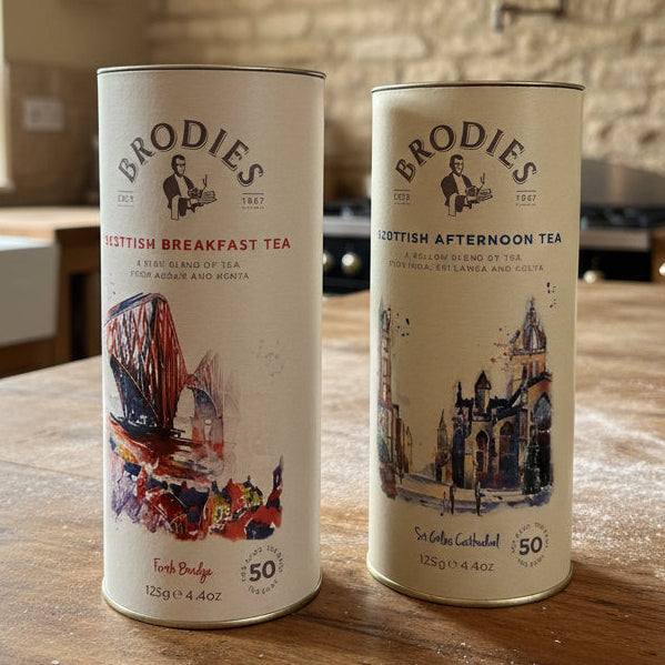 Tour of Scotland TWO Brodies Black Tea Tins