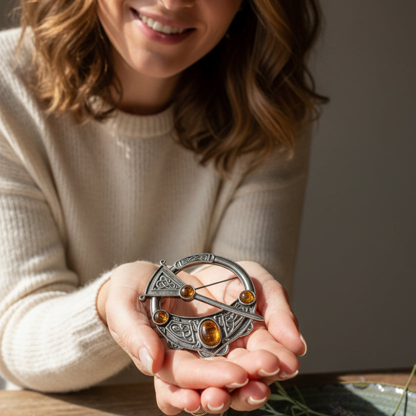 Lochdaw Celtic Penannular Brooch - Handmade in Scotland