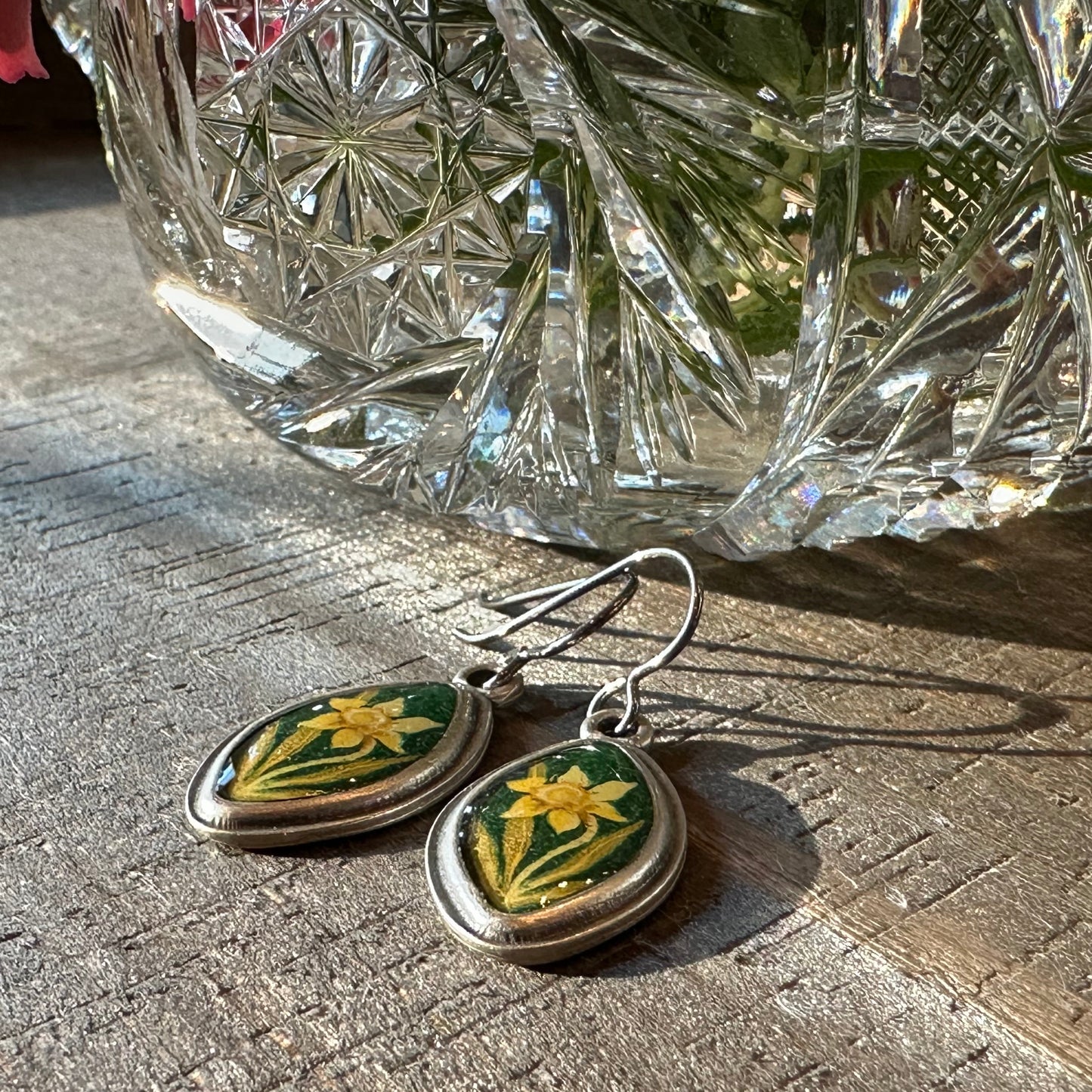 Daffodil Art Earrings - Handmade in the U.S.A.