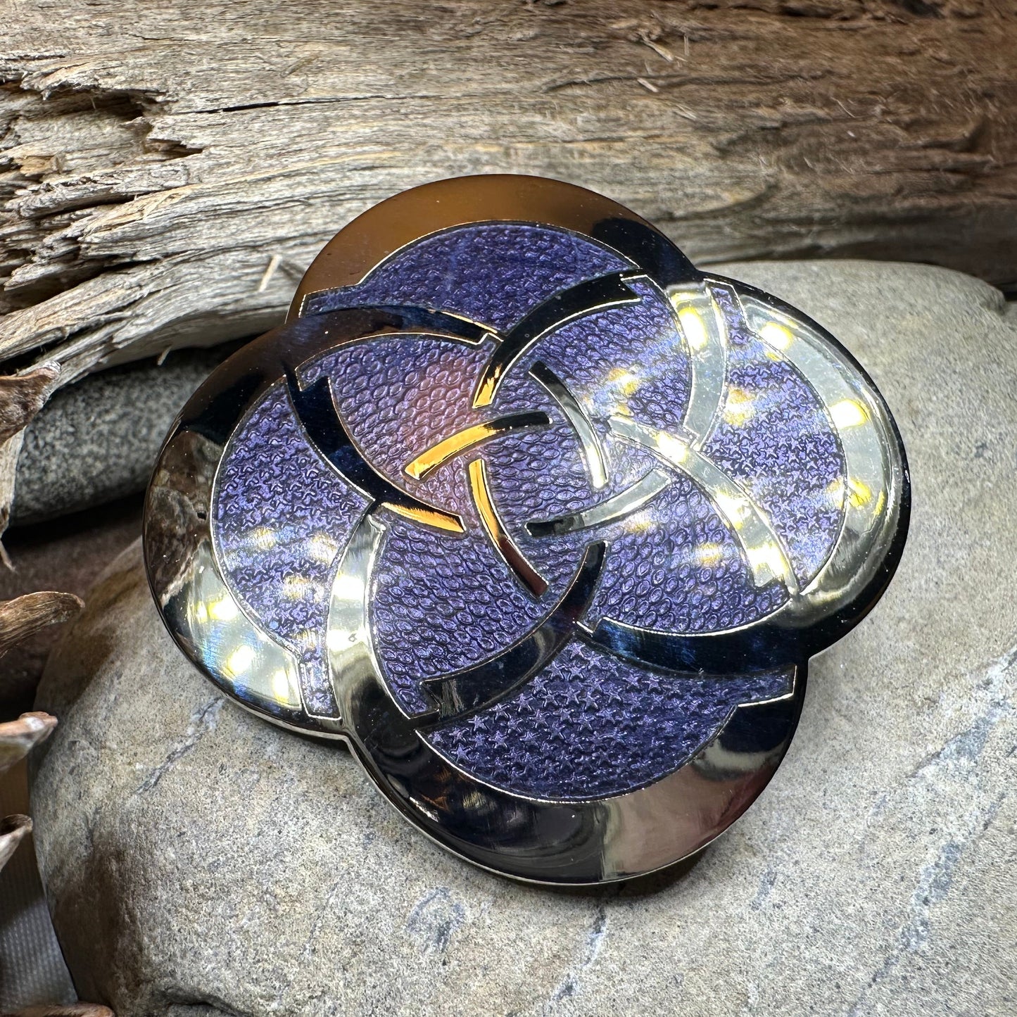 Enamel Dara Celtic Brooch — view 4