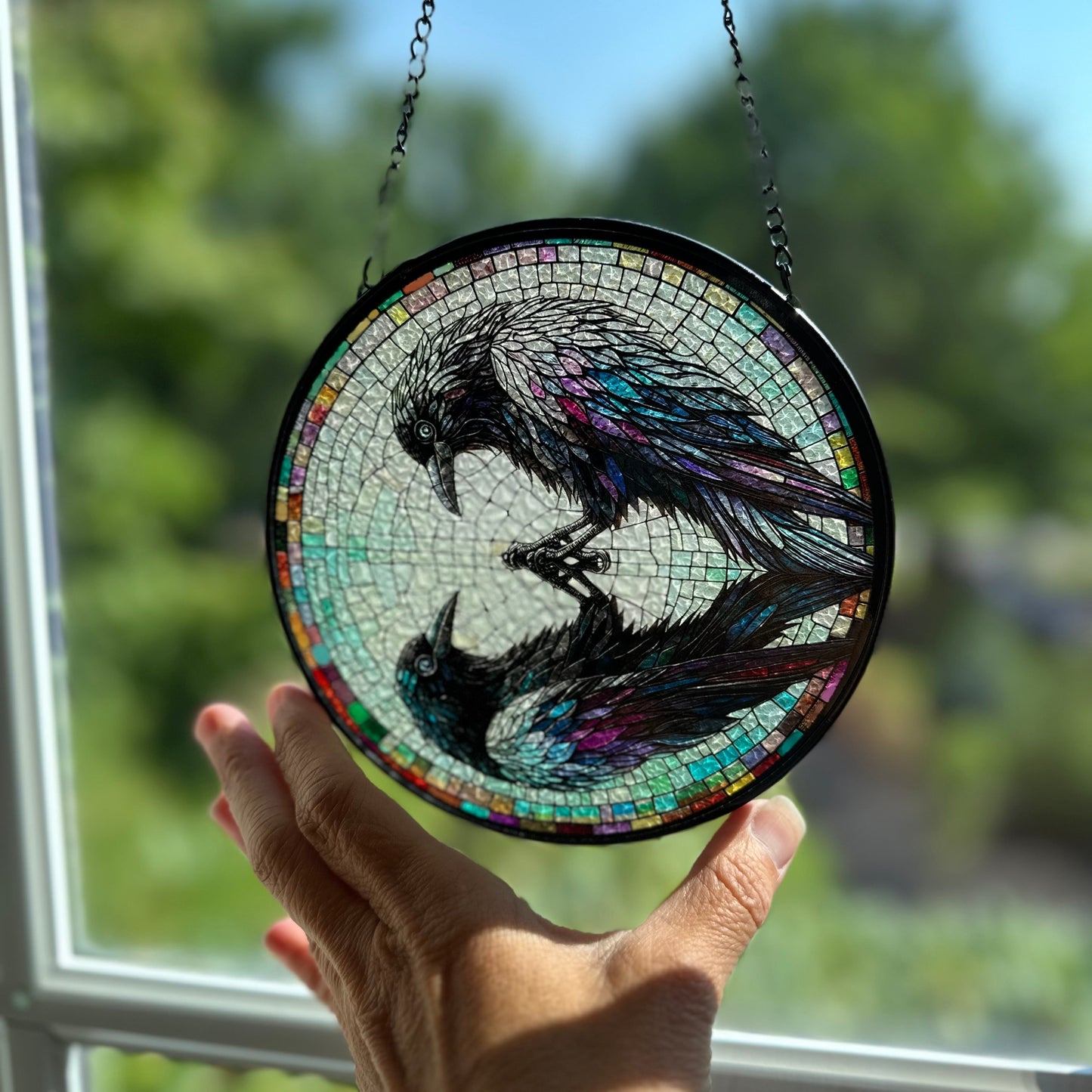 Reflections Raven Suncatcher