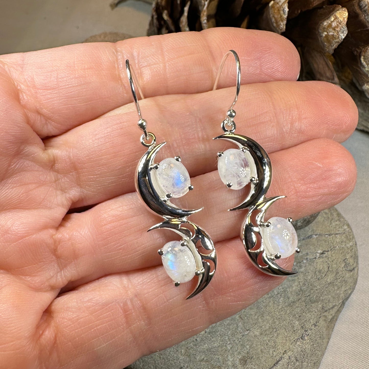 Mystic Dream Moonstone Earrings — view 5
