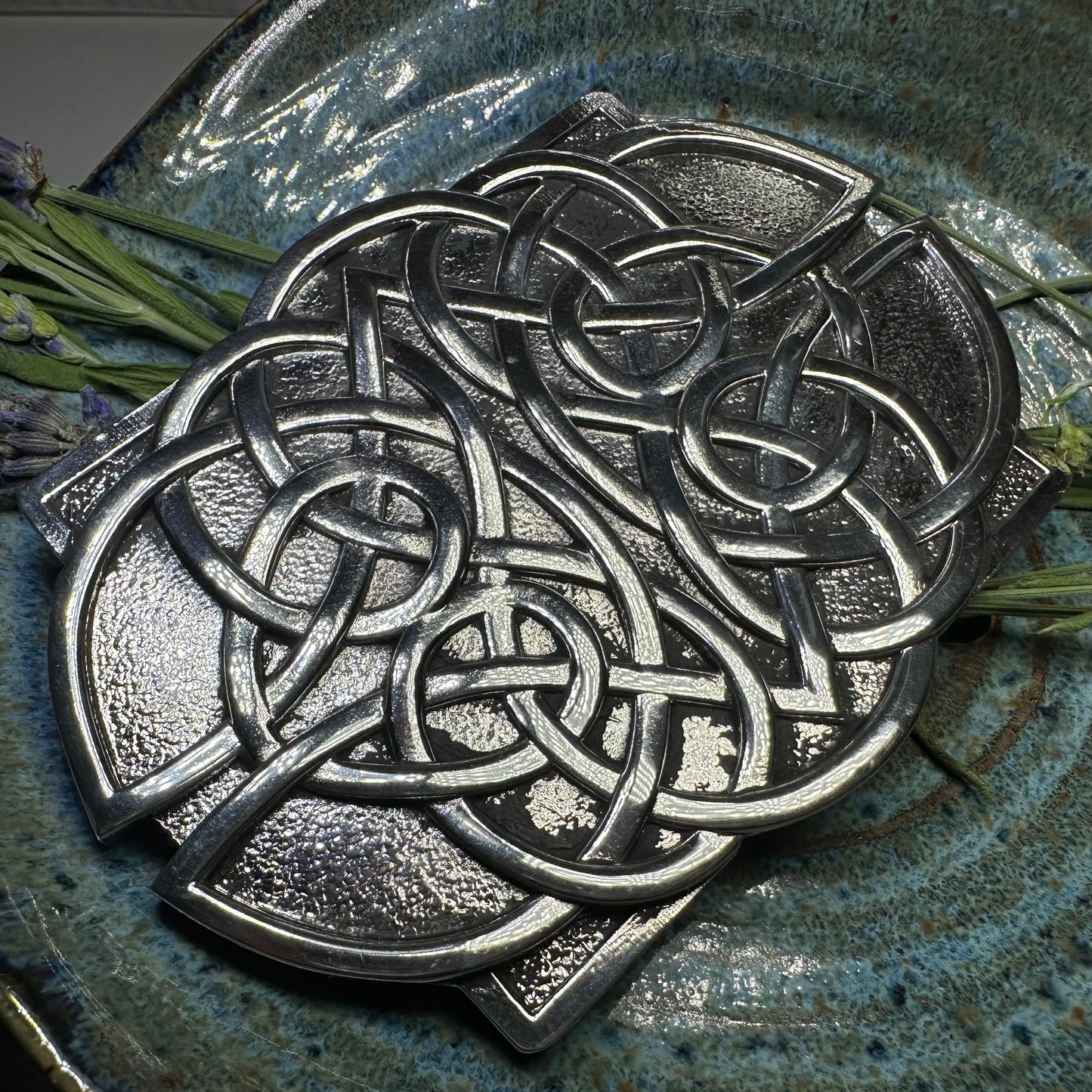 Large Celtic Kilt Belt Buckle - Handmade in Scotland