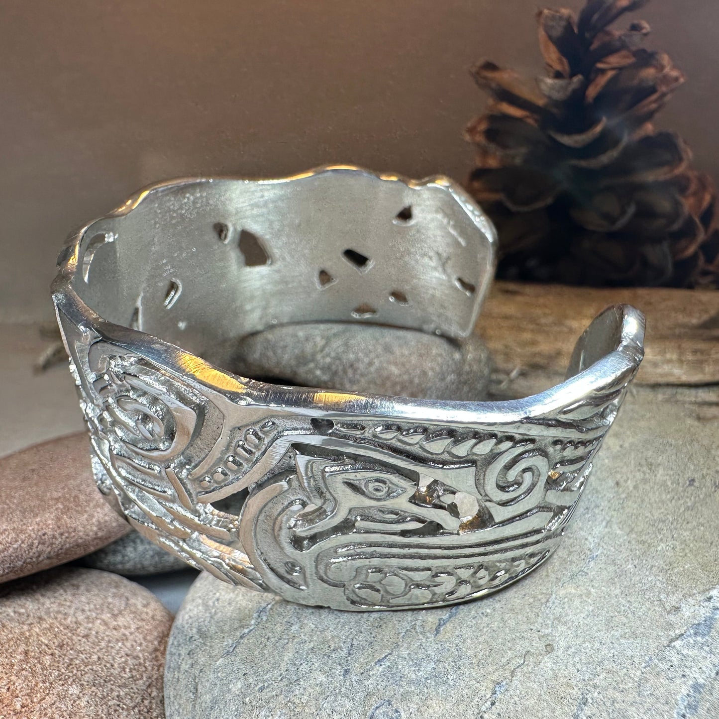 Book of Kells Celtic Knot Cuff Bracelet - Handmade in Scotland
