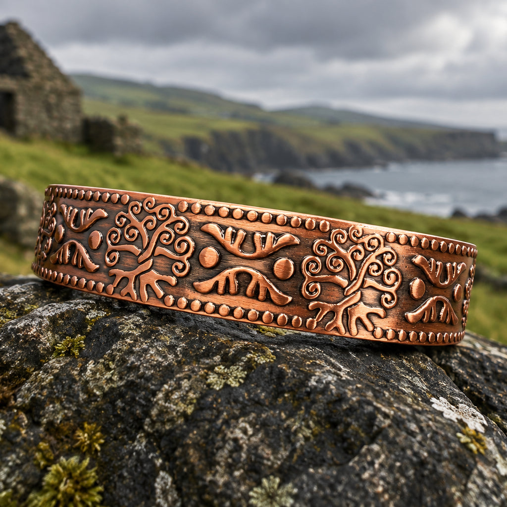 Tribal Tree of Life Copper Cuff Bracelet