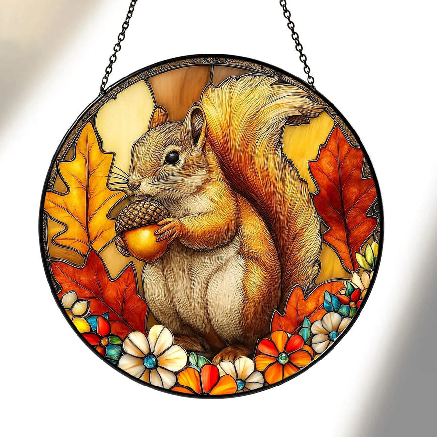Autumn Squirrel Suncatcher