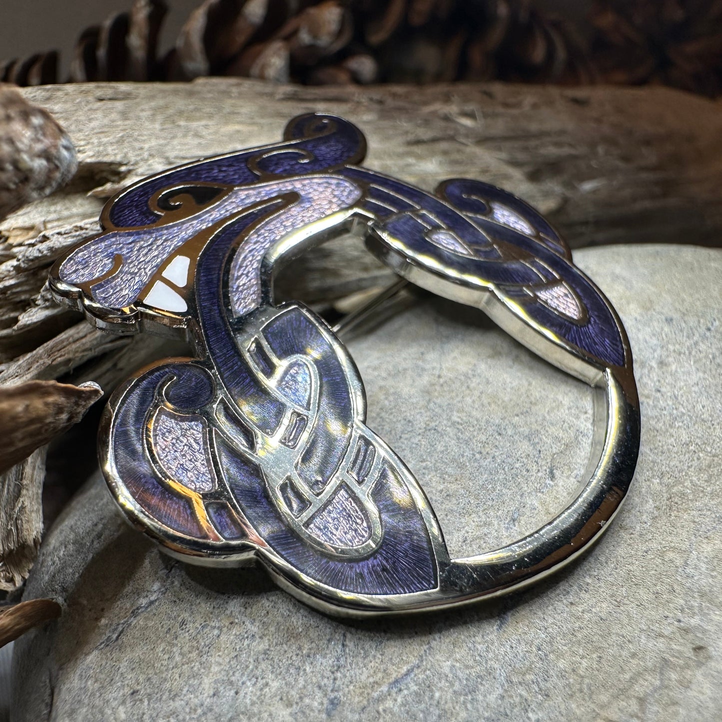 Celtic Dragon Brooch for Men & Women — view 8