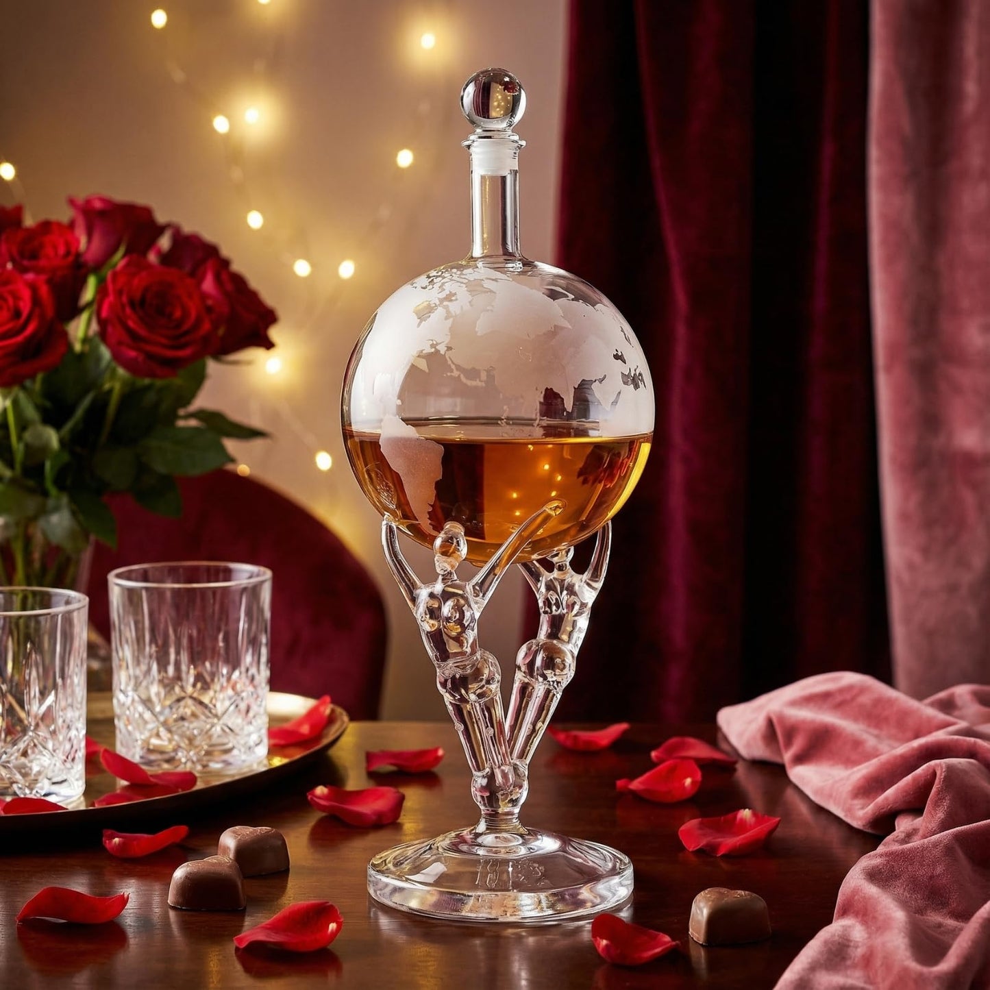 Lovers Crystal Decanter For Wine or Whiskey