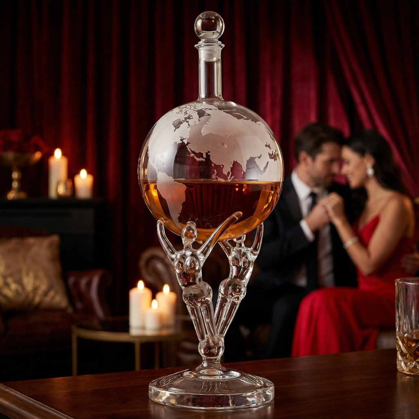 Lovers Crystal Decanter For Wine or Whiskey