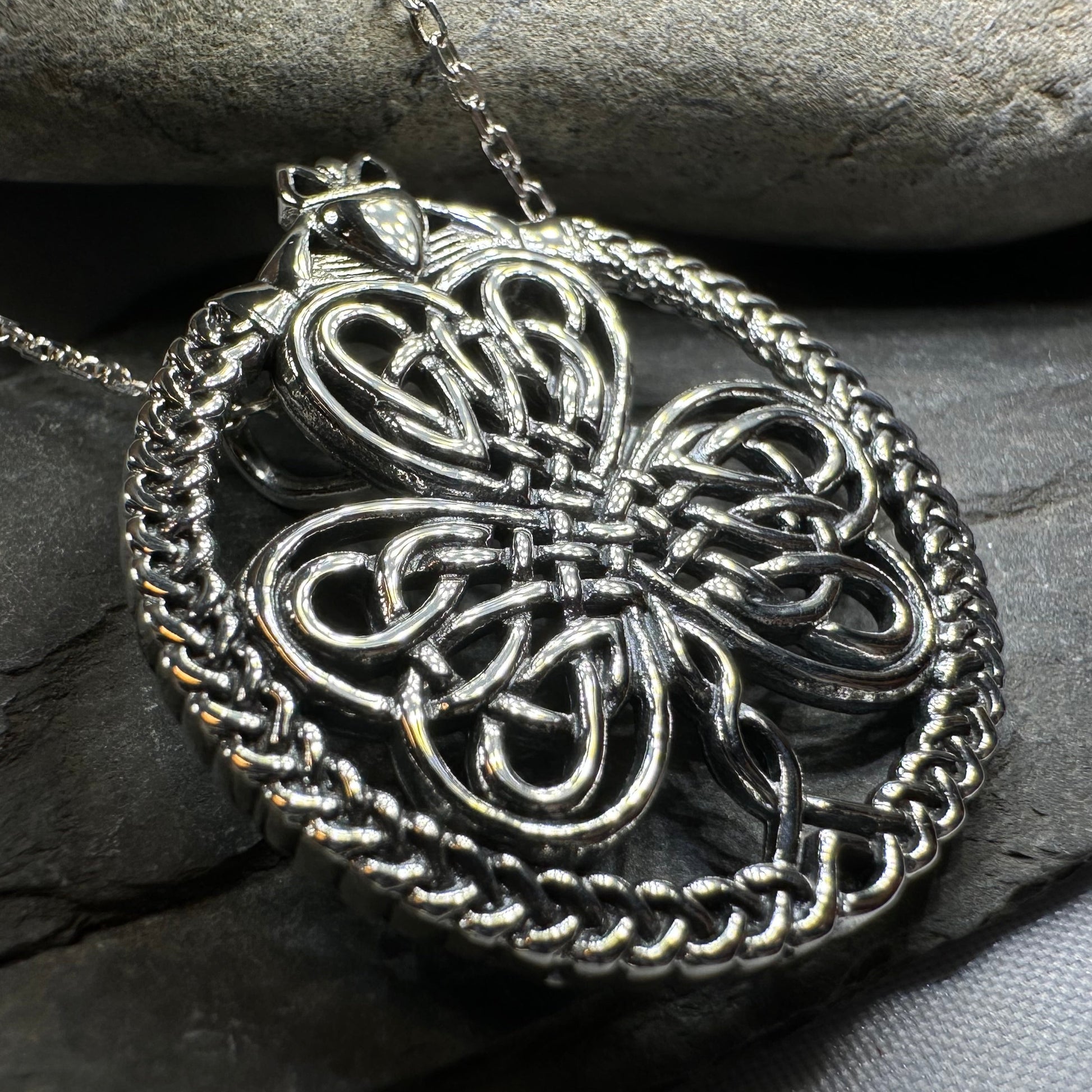 Sylvania Irish Shamrock Claddagh Necklace — view 7
