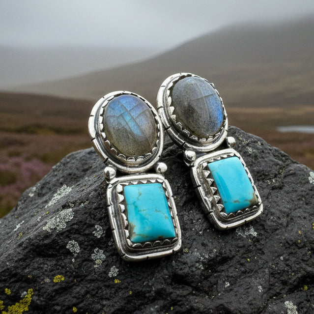 Desert Nights Post Earrings in Sterling Silver