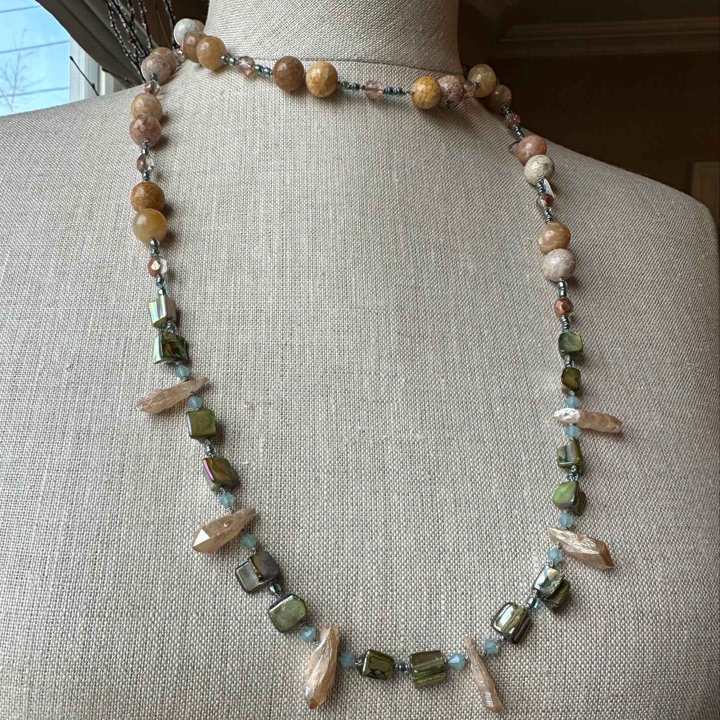 Barleycove Beach Crystal Necklace — view 4