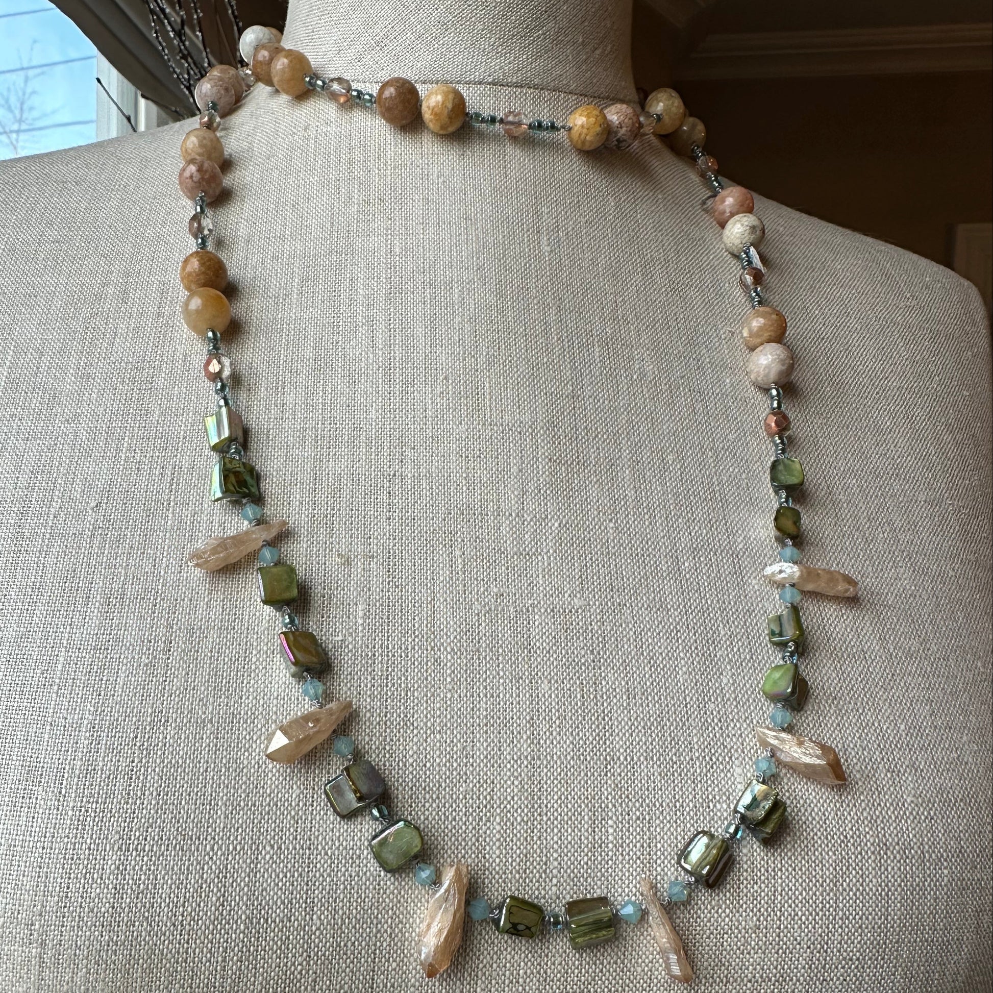 Barleycove Beach Crystal Necklace — view 4