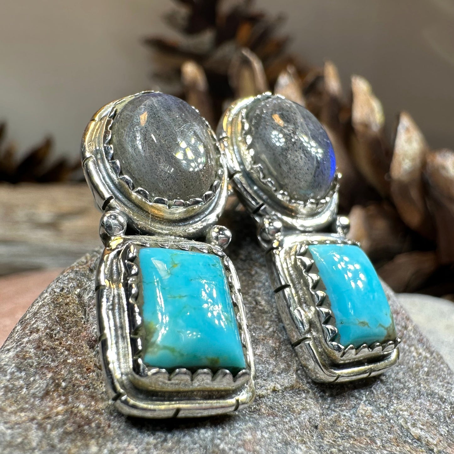 Desert Nights Post Earrings in Sterling Silver