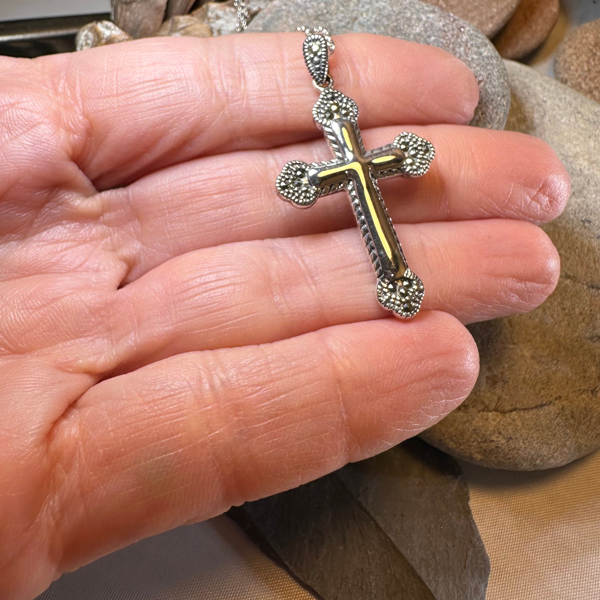 Serenity Celtic Cross Necklace — view 5