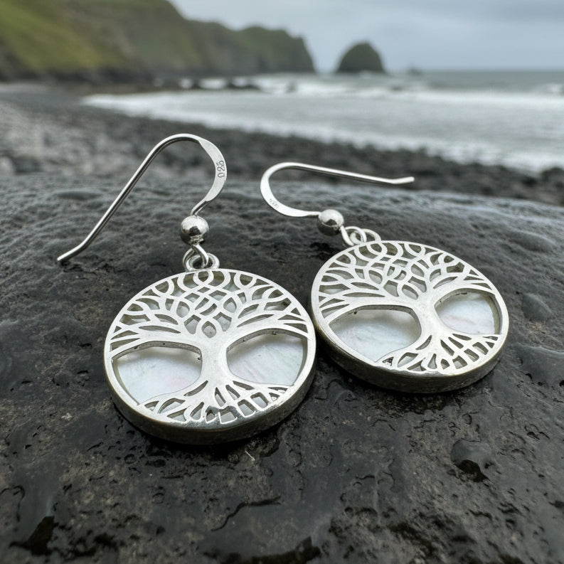 Robyn Tree of Life Earrings in Sterling Silver