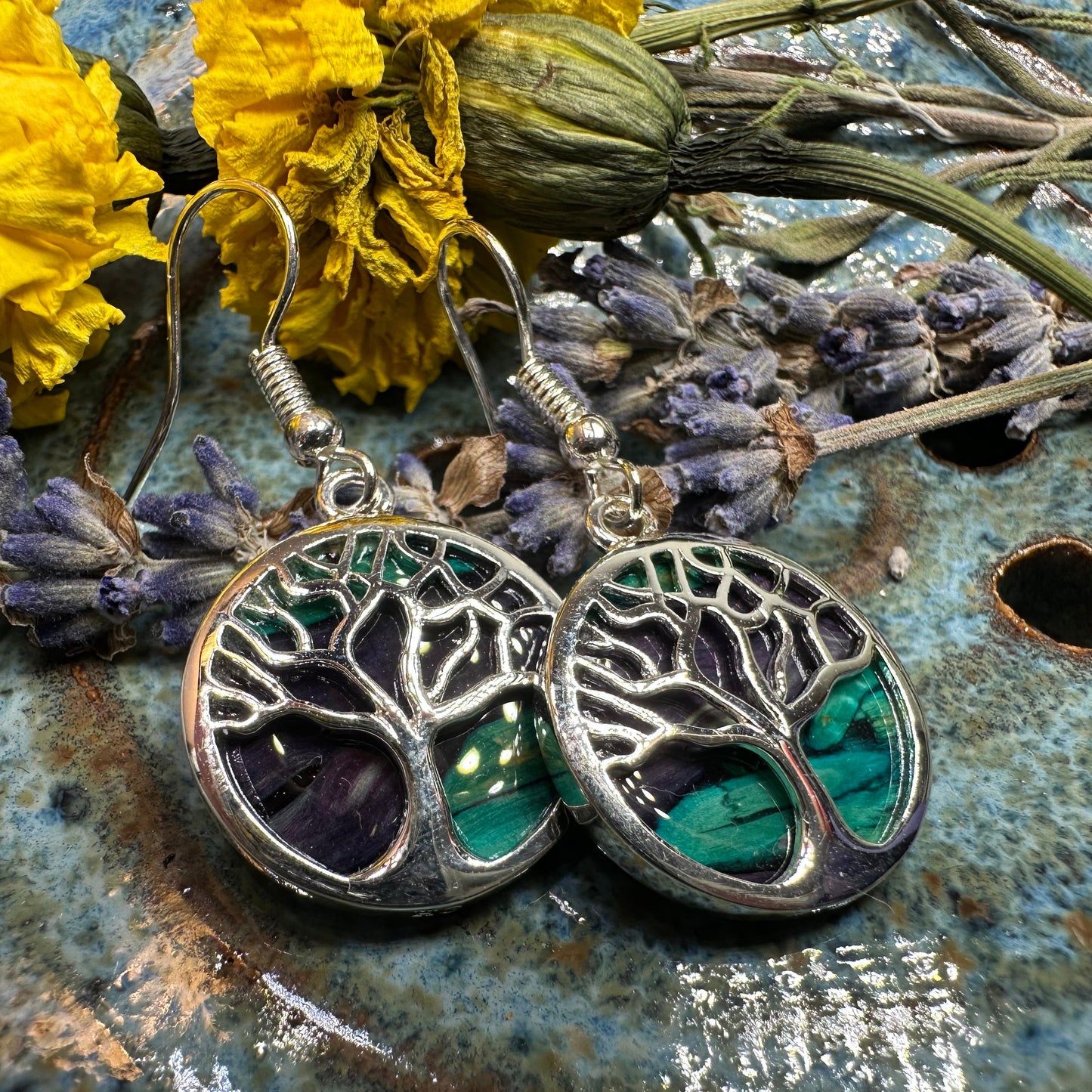 Heathergems Tree of Life Earrings from Scotland