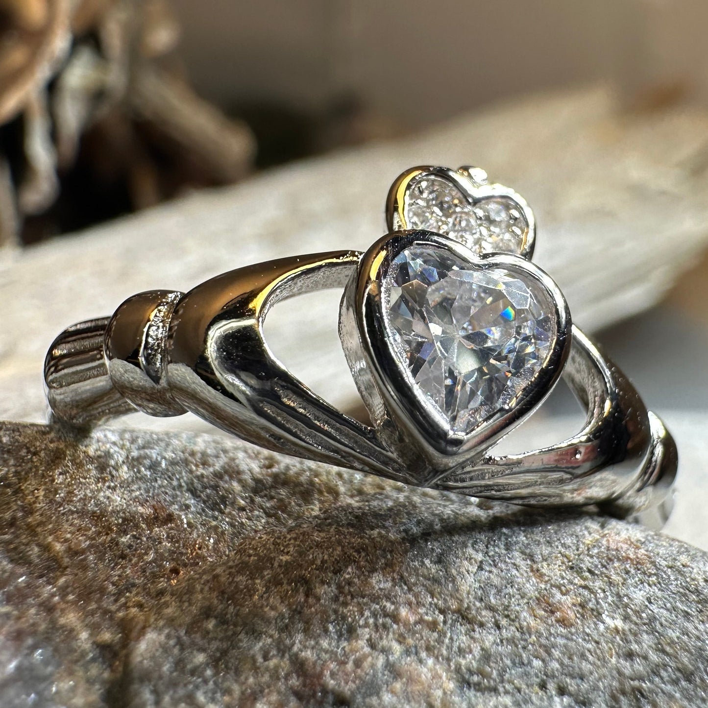 Debutante Irish Claddagh Ring in Sterling Silver