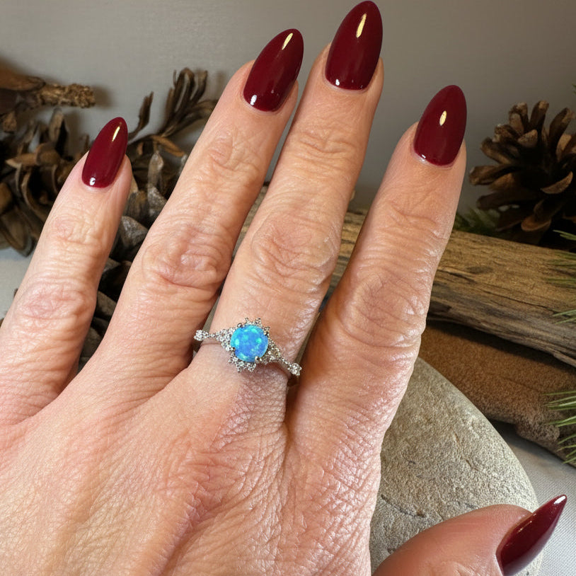 Enchanted Blue Opal Ring