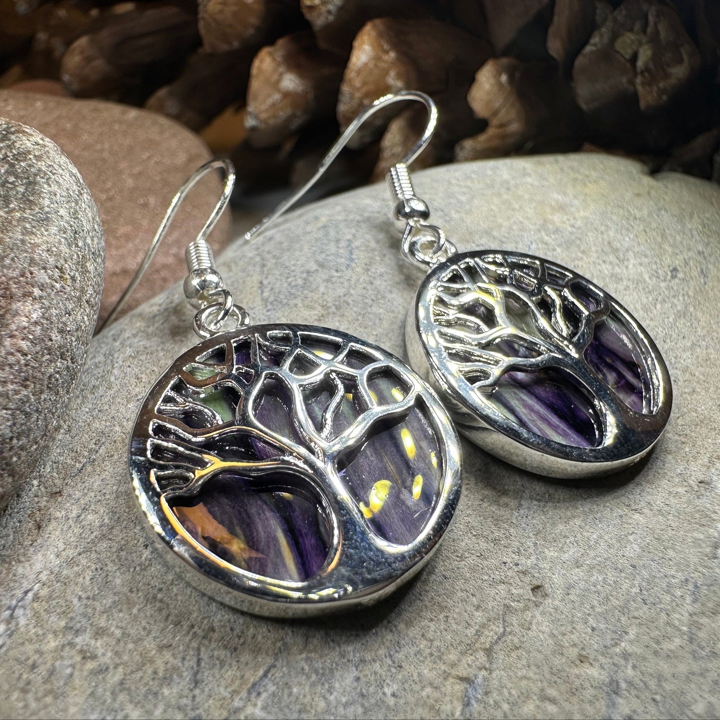 Heathergems Tree of Life Earrings from Scotland — view 17