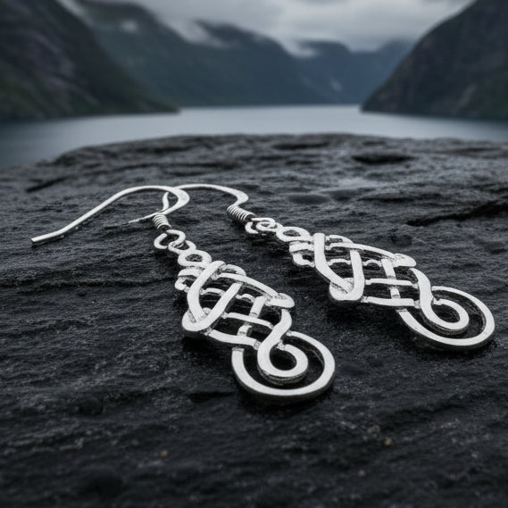 Iorna Celtic Knot Earrings in Sterling Silver