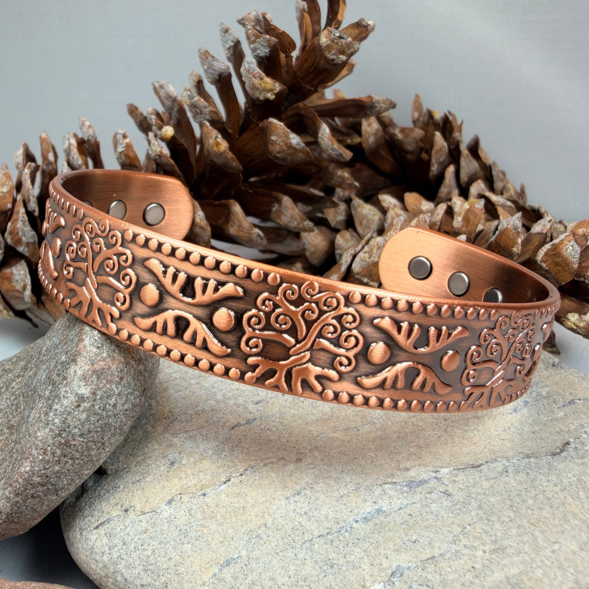 Tribal Tree of Life Copper Cuff Bracelet