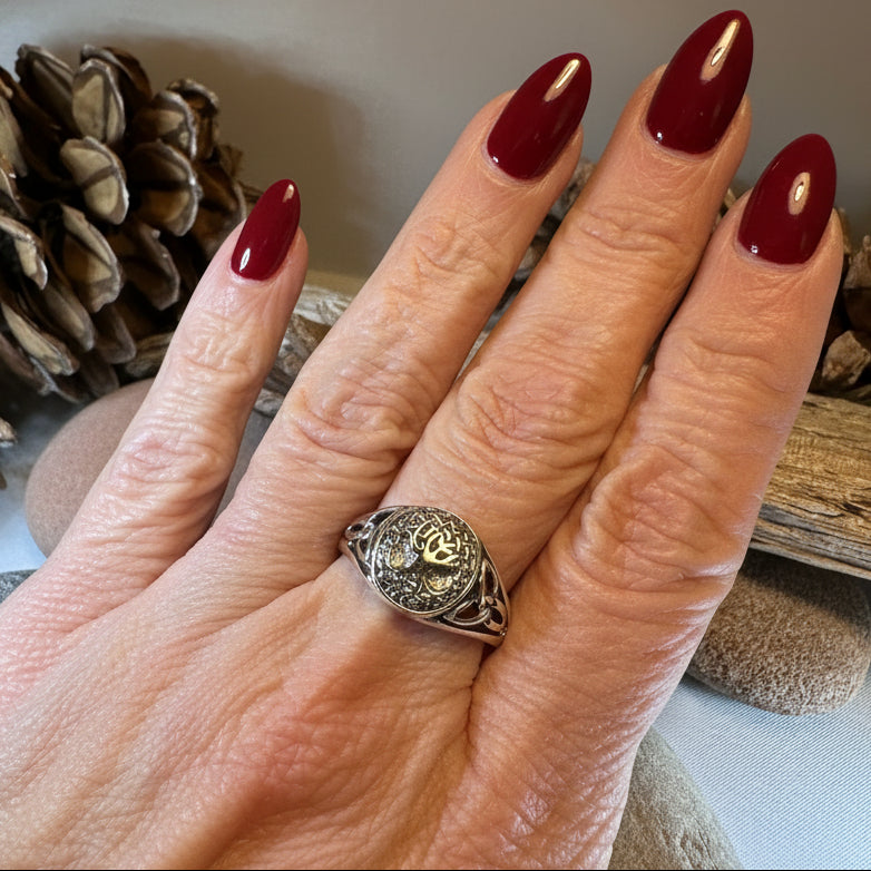 Lorna Celtic Tree of Life Ring in Sterling Silver — view 6