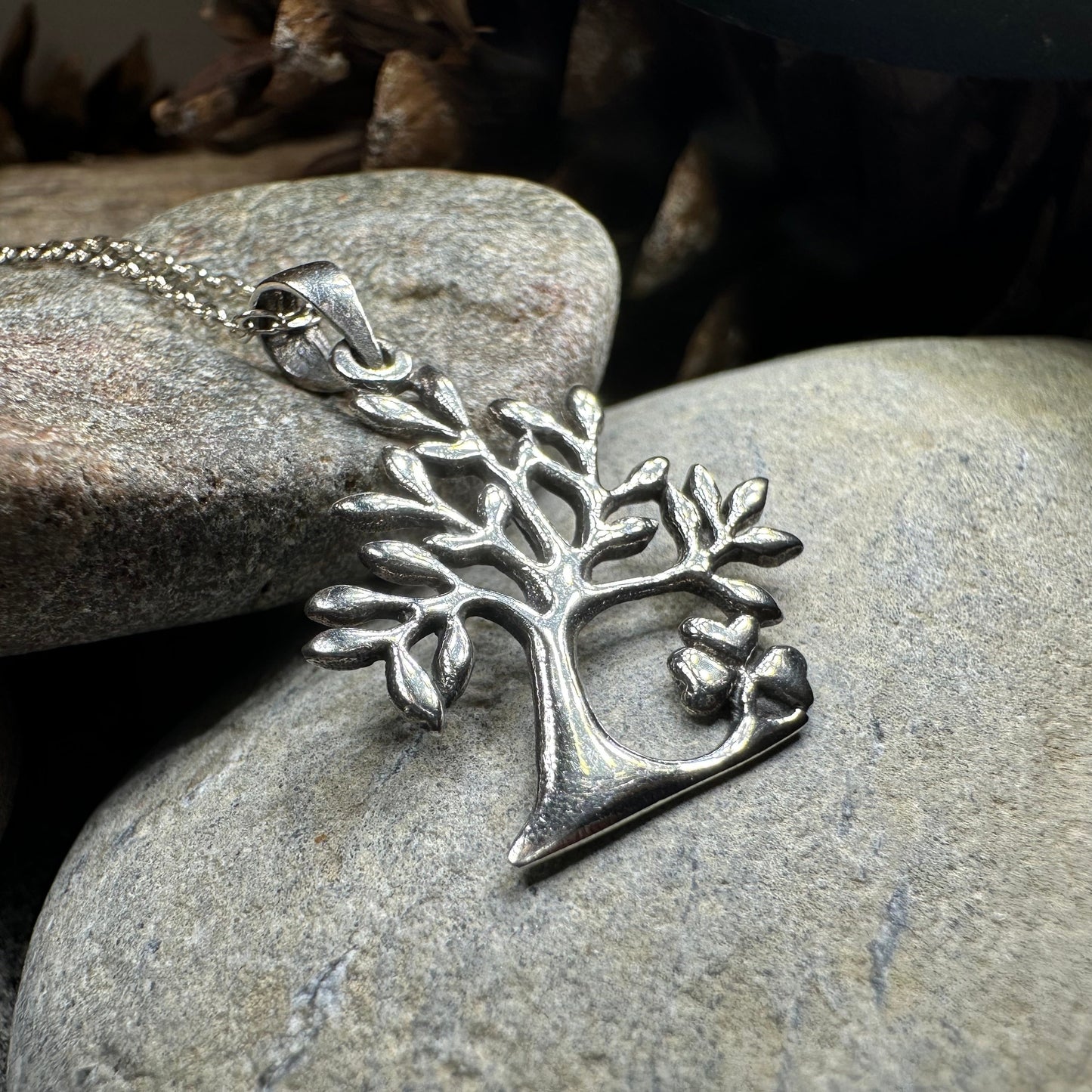 Elsa Tree of Life Shamrock Necklace in Sterling Silver — view 5