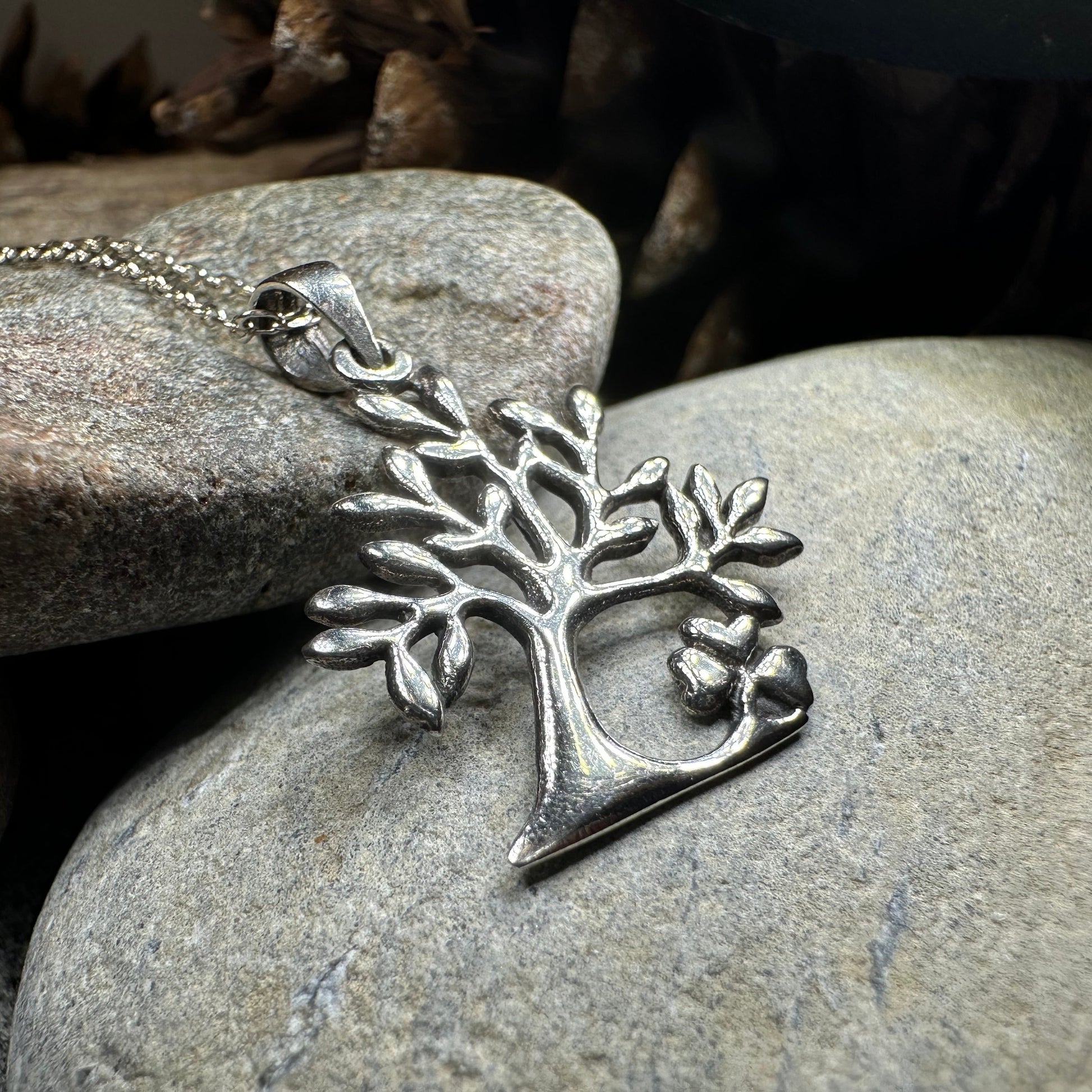 Elsa Tree of Life Shamrock Necklace in Sterling Silver — view 5