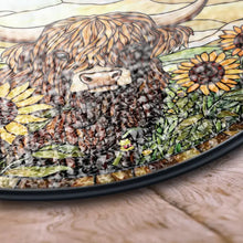 Load image into Gallery viewer, Sunflower Highland Cow Suncatcher
