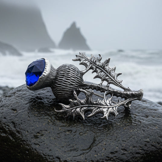 Bold Scottish Thistle Brooch