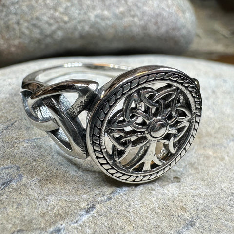 Load image into Gallery viewer, Signet Tree of Life Ring

