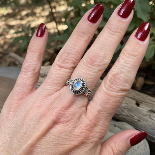 Galilah Celtic Moonstone Ring — view 4