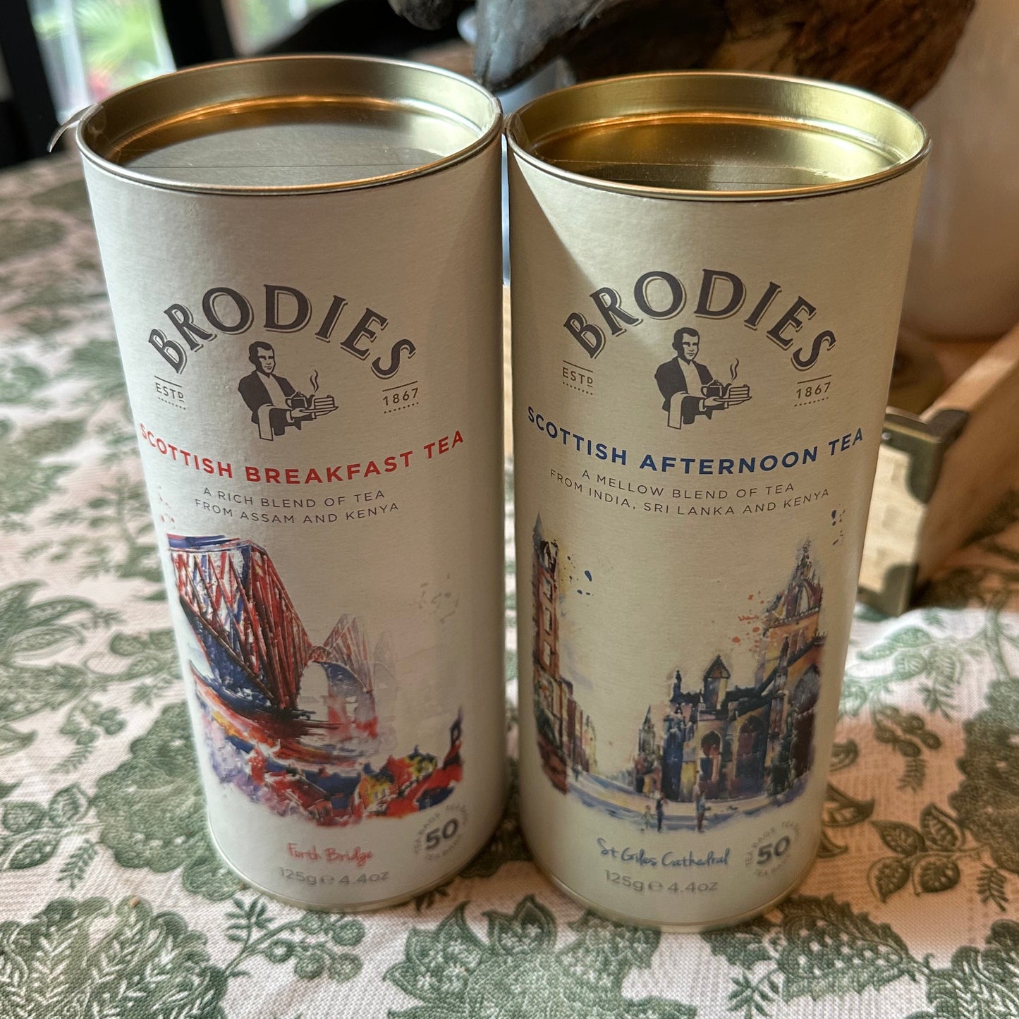 Tour of Scotland TWO Brodies Black Tea Tins