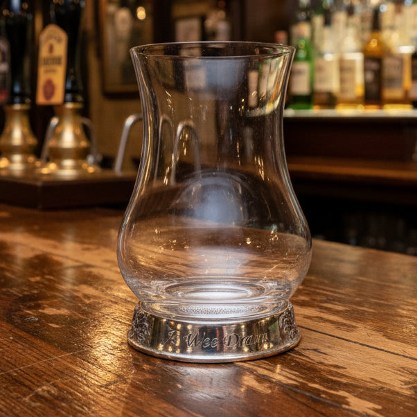 A Wee Dram Thistle Whiskey Glass - Handmade in England